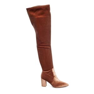 SMASH Malia Velvet Brown / Nude Over-the-Knee Boots Sz 11, 13 BNWB
